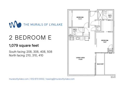 2 Bedroom E Floor Plan